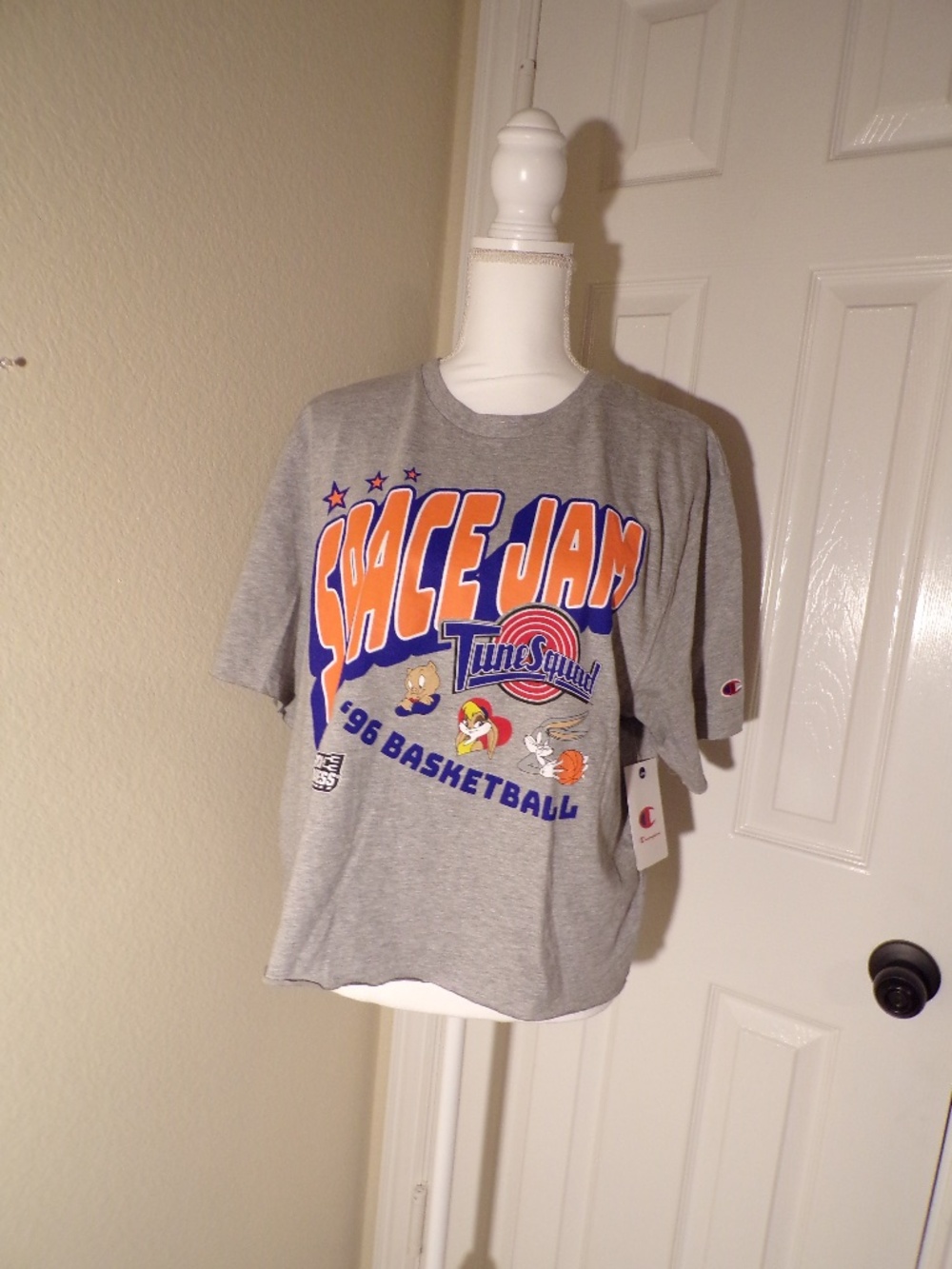 Champion x Space Jam Tune Squad '96 Basketball Graphic Tee – Heather Gray – Size